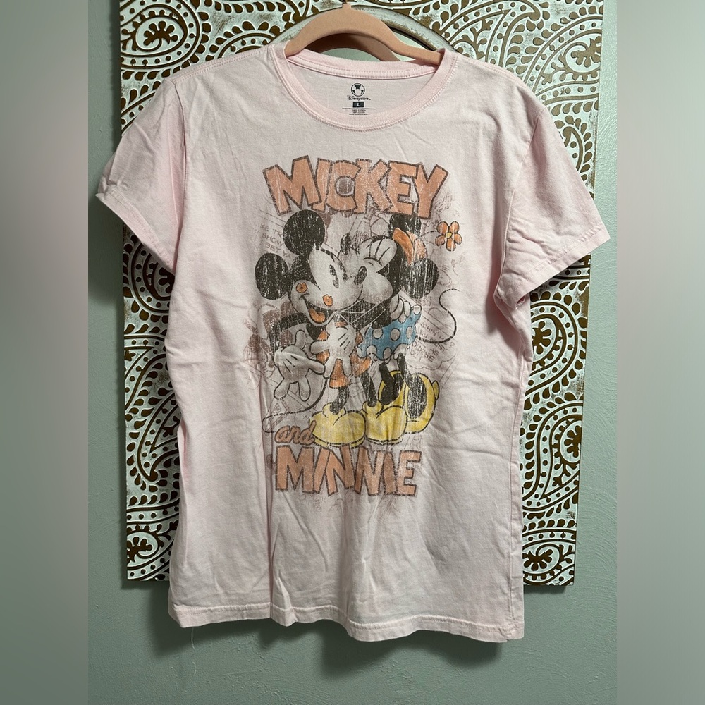 Vintage Disney Store Mickey and Minnie Mouse Shirt
